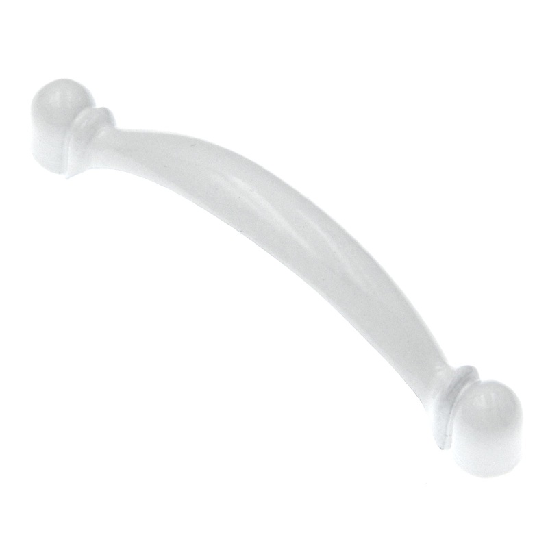 10 Pack Hickory Hardware Conquest P14441-W White 3cc Arch Cabinet Handle Pull