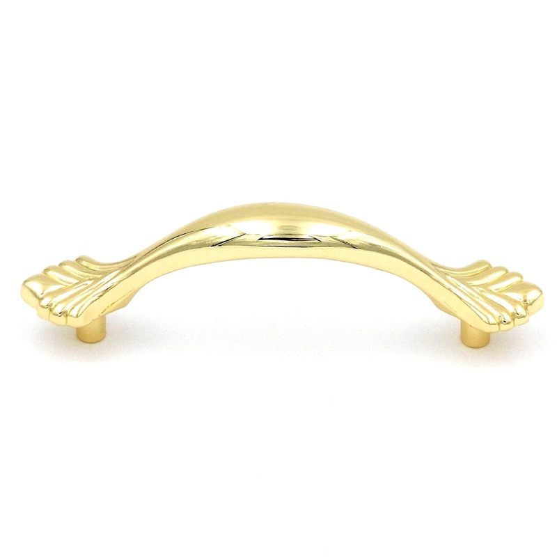 10 Pack Hickory Hardware P347-UB Ultra Brass Eclipse 3cc Cabinet Handle Pull