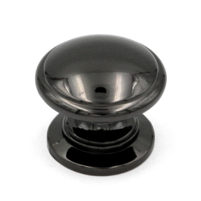 10 Pack Hickory Hardware Williamsburg P3053-BLN Black Nickel 1 1/4 Cabinet Knob