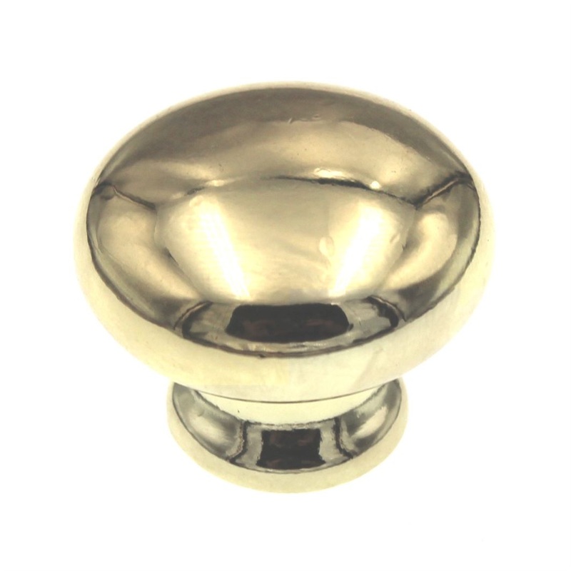 10 Pack Hickory Tranquility P770-3 Polished Brass 1 1/8 Cabinet Knob Pulls