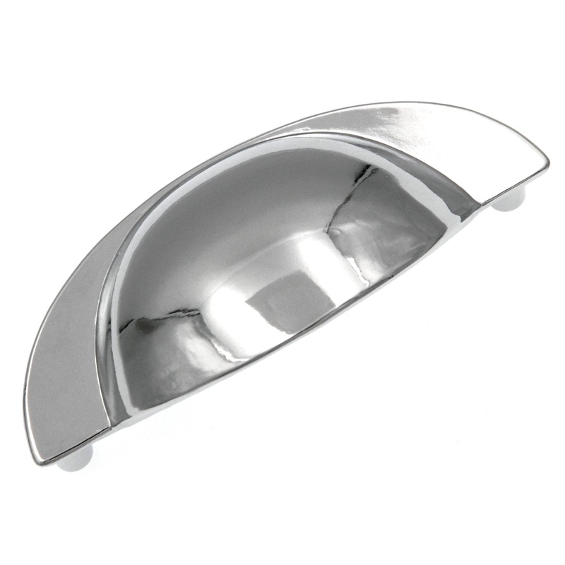 10 Pack Polished Chrome 3cc Hickory Hardware Eclipse P344-26 Cabinet Cup Pull