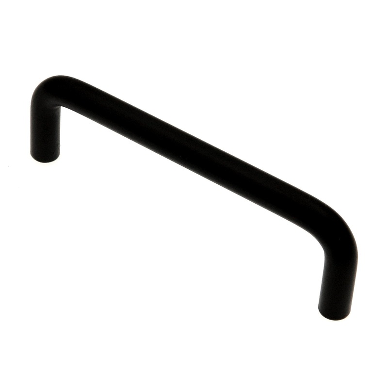 10 Pack Warwick Contemporary Black 3 1/2cc Solid Arch Cabinet Wire Pull DH1031BL