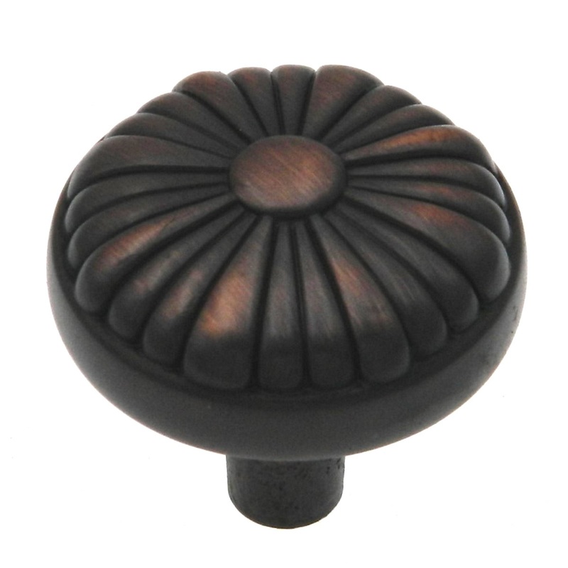 10 Pack Warwick Traditional Oil-Rubbed Bronze 1 1/4 Flower Cabinet Knob Pull DH1013BZ