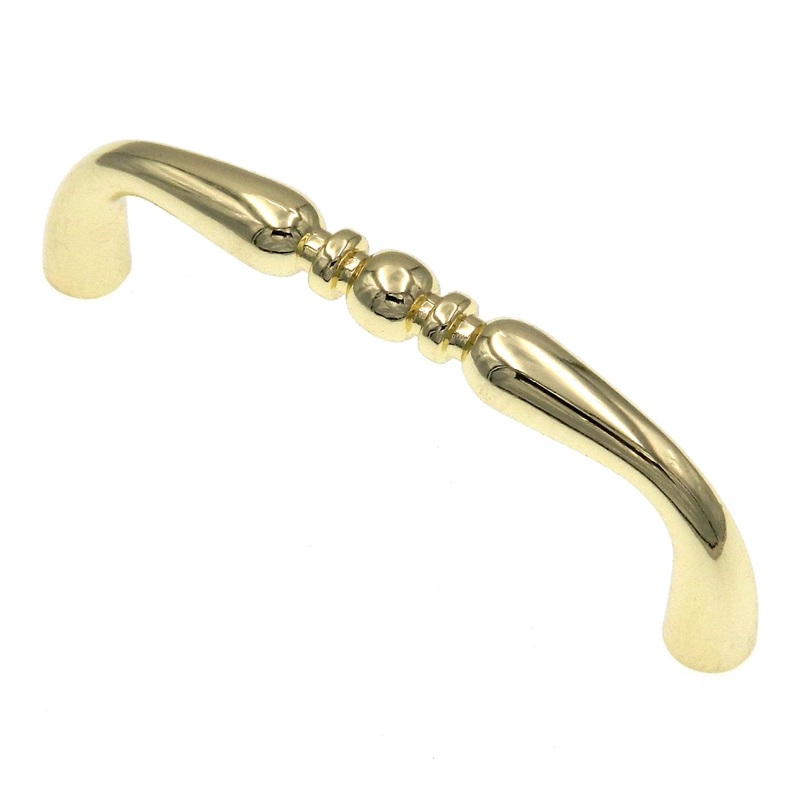 10 Pack Warwick Traditional Polished Brass 3cc Solid Bead Cabinet Handle Pull DH1011PB