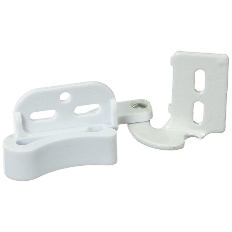 Amerock Marathon CM2606-W White 1/2 Overlay Self-Latching Knife Hinge, Single