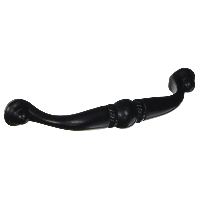 Amerock Allison Flat Black 3 3/4 inch (96mm) CTC Cabinet Handle Pull BP53021FB