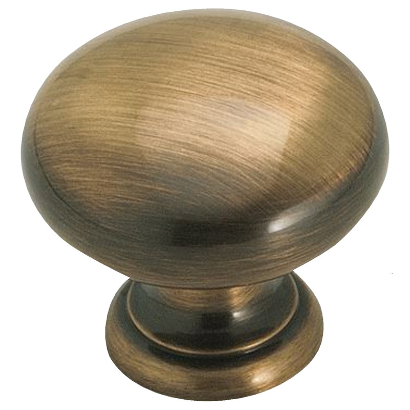Amerock Brass Classics Antique English Solid Brass 1 1/4 Cabinet Knob BP1950-AE
