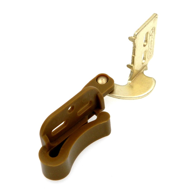 Amerock CM2605-3 Bright Brass Flush 1/4 Overlay Concealed Self-Latching Pivot Knife Cabinet Hinge