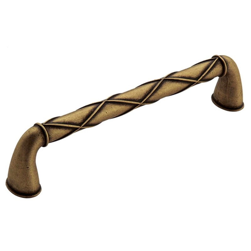 Amerock Lattice Distressed Brass 6 1/4 inch (160mm) CTC Handle Pull BP55423DBS