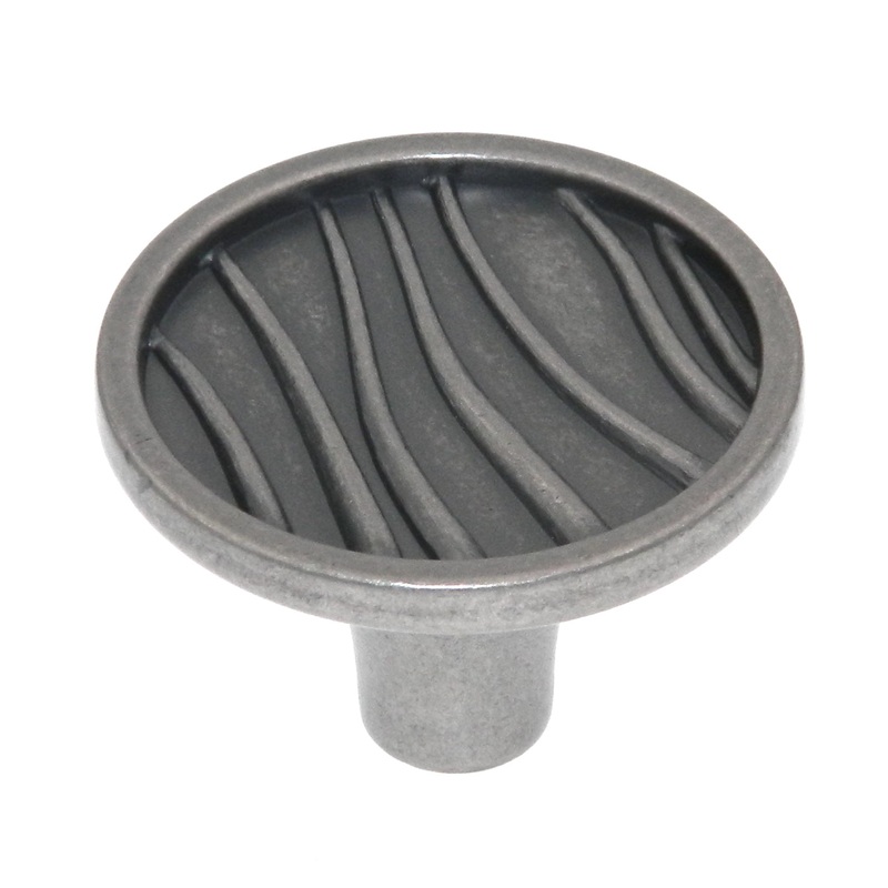 Amerock Playful Nature 1 1/2 Weathered Nickel Disc Cabinet Knob Pull BP26111-WN