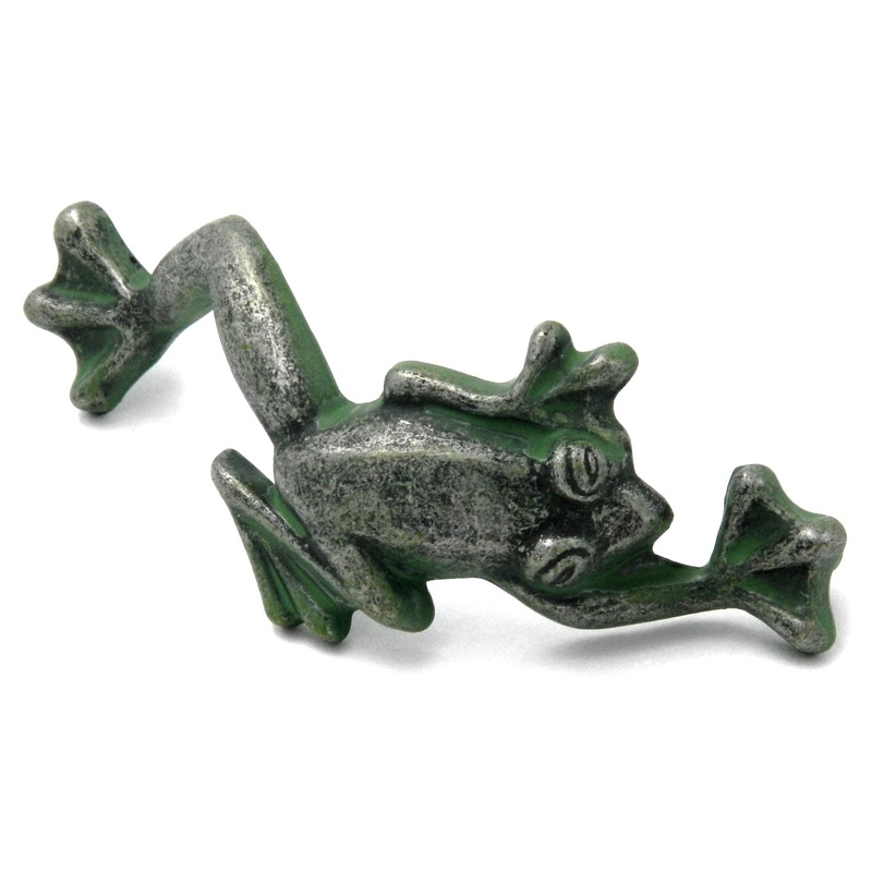 Hickory Hardware PA1521-VG Rainforest Frog Cabinet Pull, 3cc, Verde Gris