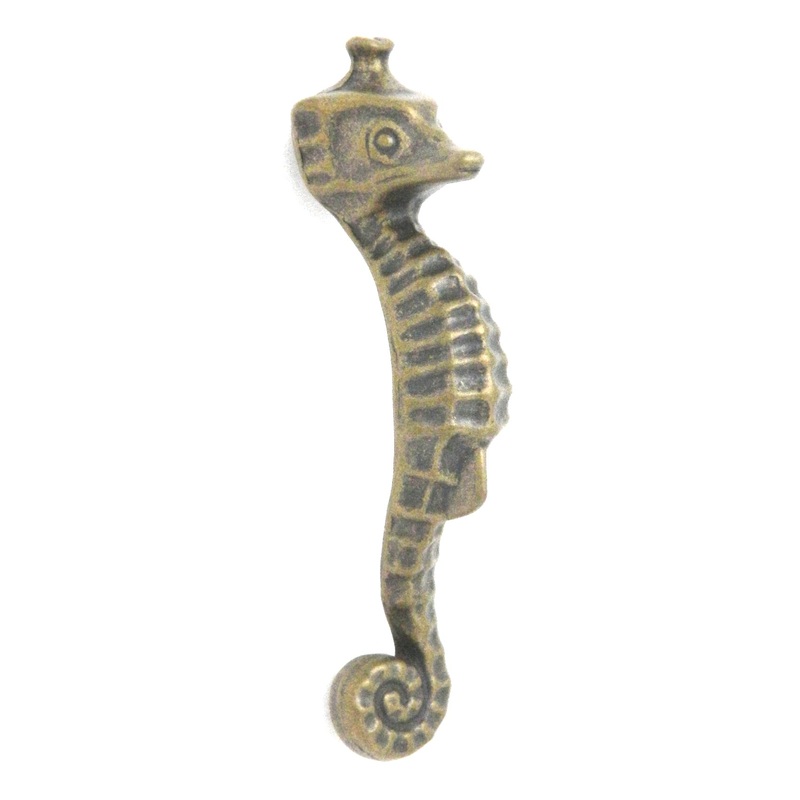Hickory Hardware South Seas Antique Mist Sea Horse Cabinet3cc Handle Pull PA0122-AM