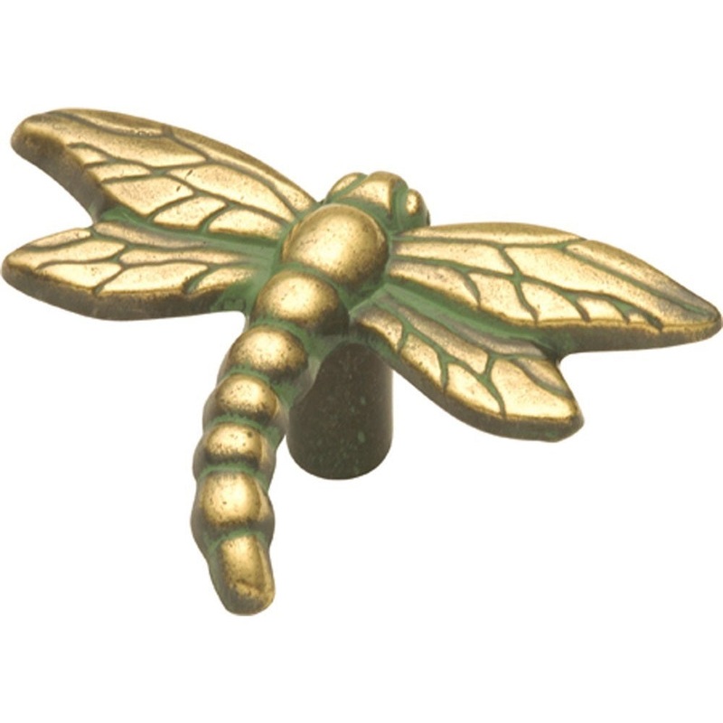 Hickory Hardware South Seas Verde Antique Round Dragonfly 1 1/2 Cabinet Knob PA1512-VA