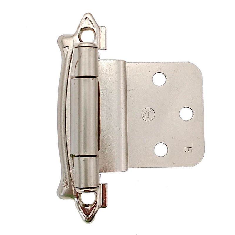 Pair of Amerock Sterling Nickel Self-Closing 3/8 Inset Hinges BP7328-G9