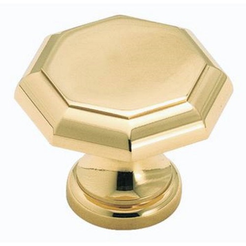 Amerock Allison BP1447-3 Solid Brass 1 3/8 Octagon Cabinet Knob Pull