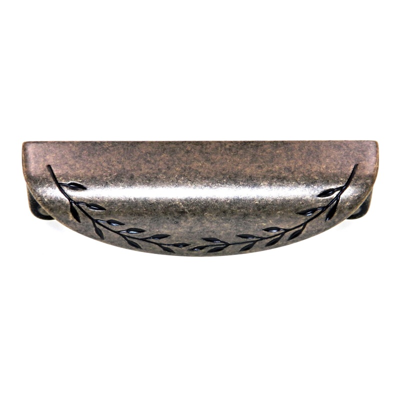 Amerock BP1582R2 Nature’s Splendor 3 Inch CTC Weathered Brass Drawer Cup Pull
