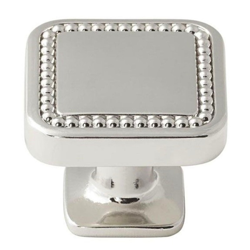 Amerock Carolyne Polished Nickel 1 1/4 inch Square Cabinet Knob BP36582PN