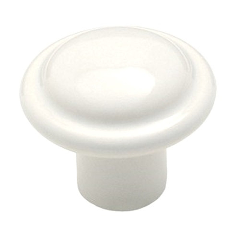 Amerock Colour Washed Ceramics 1 3/8 White Ceramic Disc Cabinet Knob Pull BP1324-W
