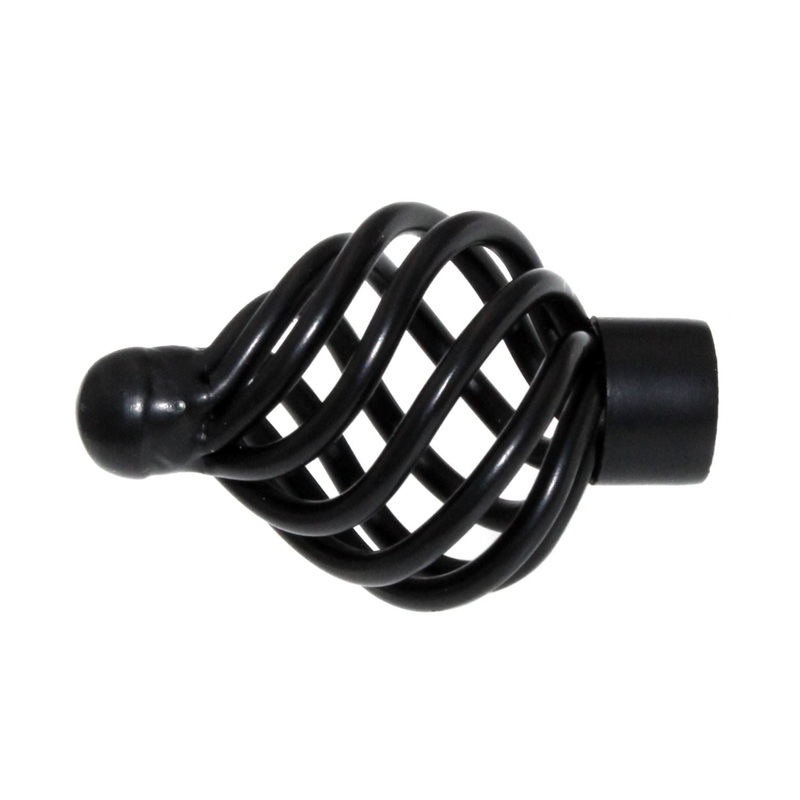 Amerock Village Classics Birdcage Flat Black Knob 1-3/8 inch BP19320FB