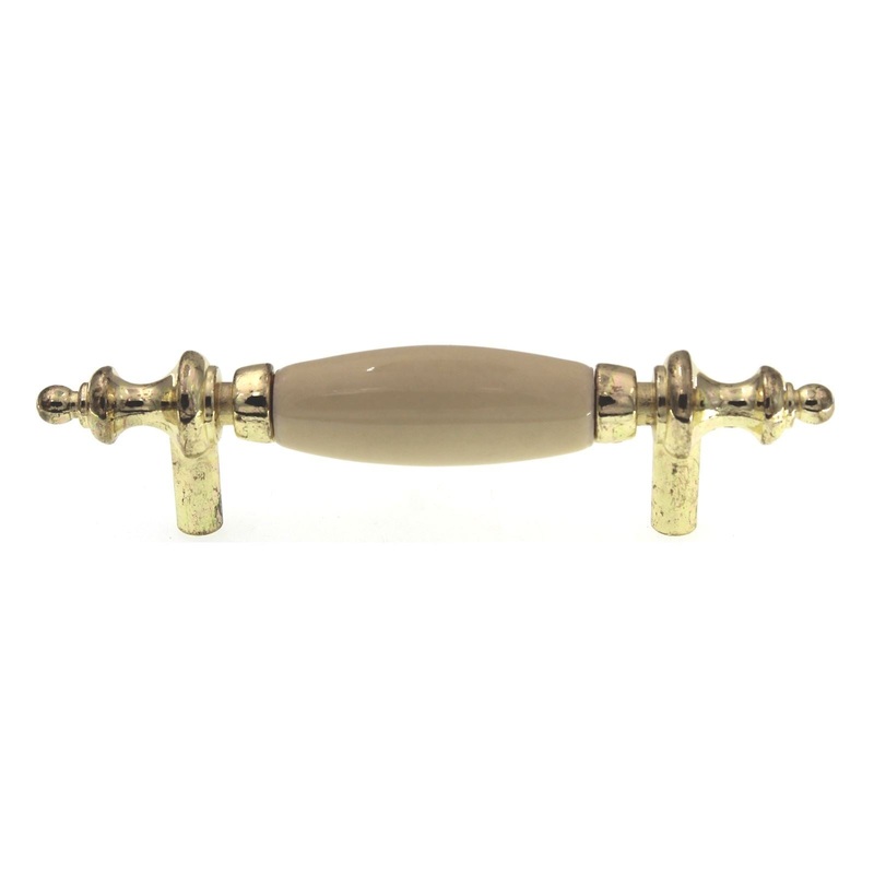 AP Polished Brass Cabinet Bar Pull Light Almond Center 3 Ctr 1121-PBA