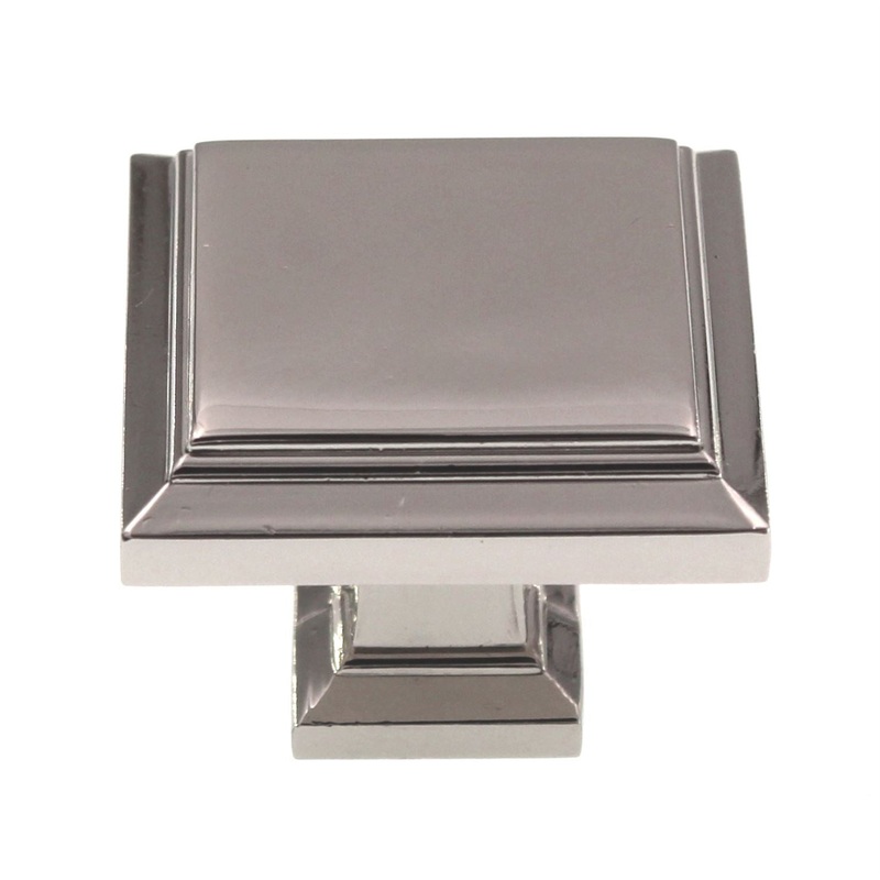 Atlas Homewares Sutton Place 1 1/4 Square Cabinet Knob Polished Nickel 289-PN