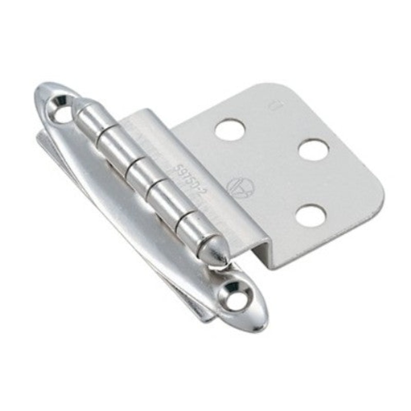 Pair Amerock 3/8 Inset Hinge Polished Chrome Face Mount Free Swing BPR341726