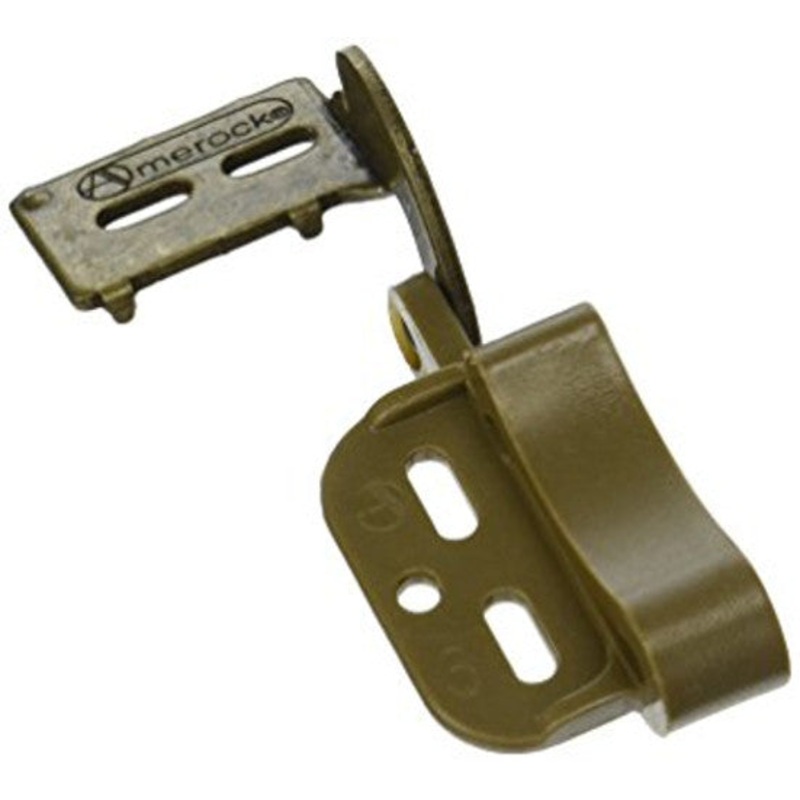Pair of Amerock BP2603-BB Brass 1/4 Overlay Self-Latch Cabinet Knife Hinges
