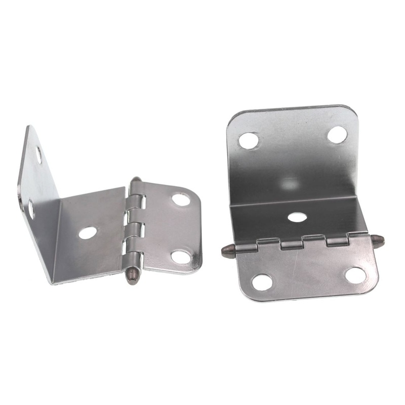 Pair of Polished Chrome Full 3/4 Inset Wrap Around Hinges Bullet Tip AP 938-PCH