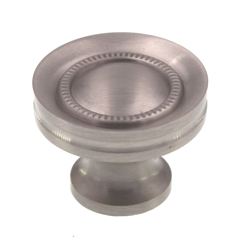Top Knobs Asbury Button 1 1/4 Round Cabinet Knob Brushed Satin Nickel M292