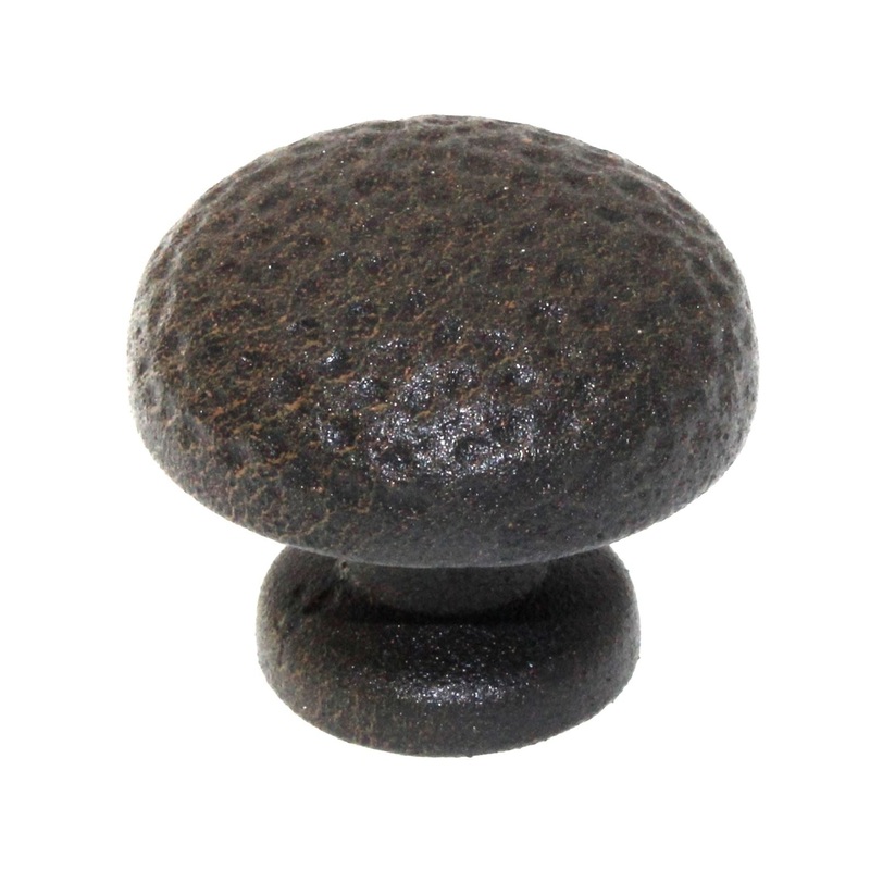 Top Knobs Britannia Warwick 1 1/4 Round Hammered Cabinet Knob Rust M38