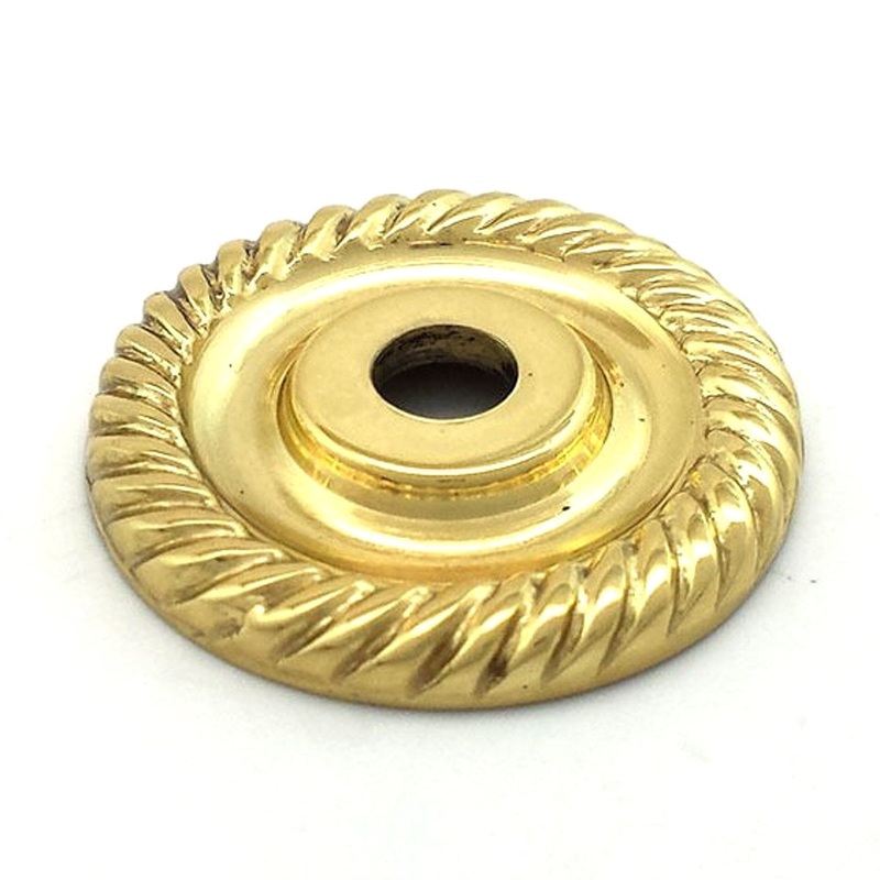 Amerock 1 1/4 Polished Brass Round Cabinet Knob Backplate BP1436-3