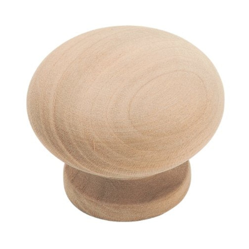 Amerock Wood Finishes 1 1/2 Cherry Wood Mushroom Cabinet Knob Pull BP880-WDCH,2 Pack