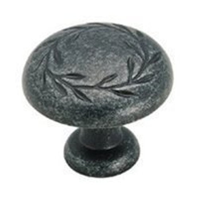 BP1581-WID Wrought Iron Dark 1 1/4 Leaf Knob Pull Amerock Inspirations