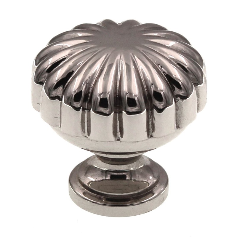 Top Knobs Asbury Melon 1 1/4 Round Cabinet Knob Polished Nickel M1319