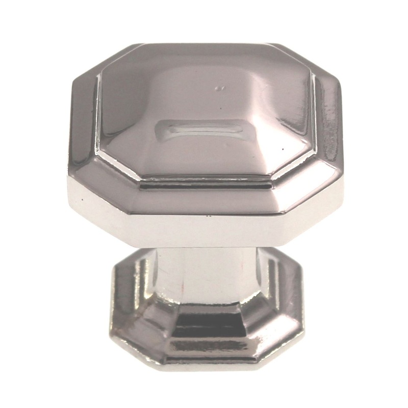 Top Knobs Chareau Emerald 1 1/8 Octagon Cabinet Knob Polished Nickel TK286PN