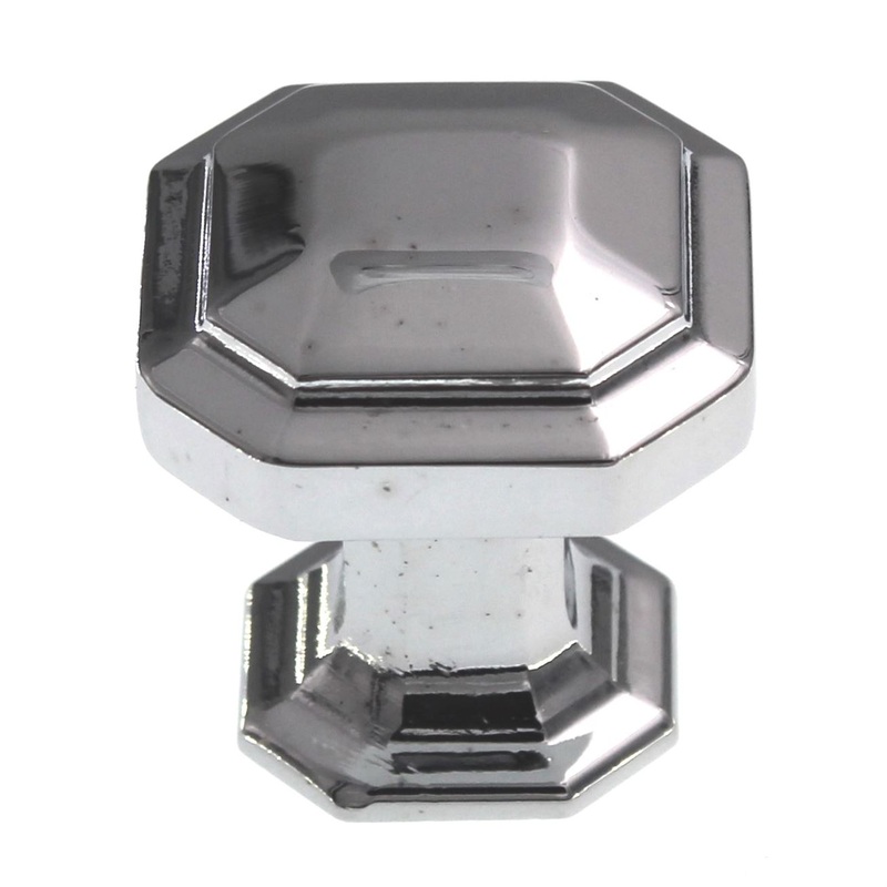 Top Knobs Chareau Emerald 1 1/8 Square Cabinet Knob Polished Chrome TK286PC