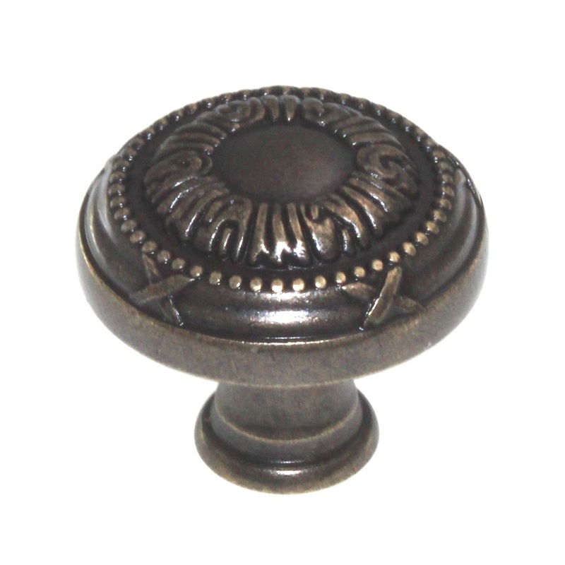 Top Knobs Edwardian Ribbon 1 1/4 Round Cabinet Knob German Bronze M960