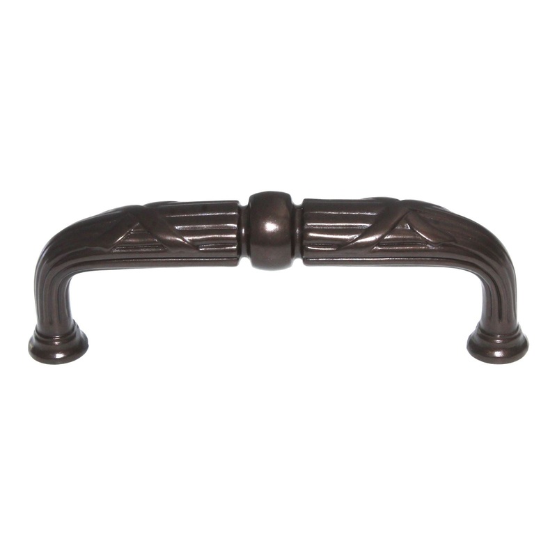 Top Knobs Edwardian Ribbon & Reed Pull 3 3/4 (96mm) Ctr Oil-Rubbed Bronze M937