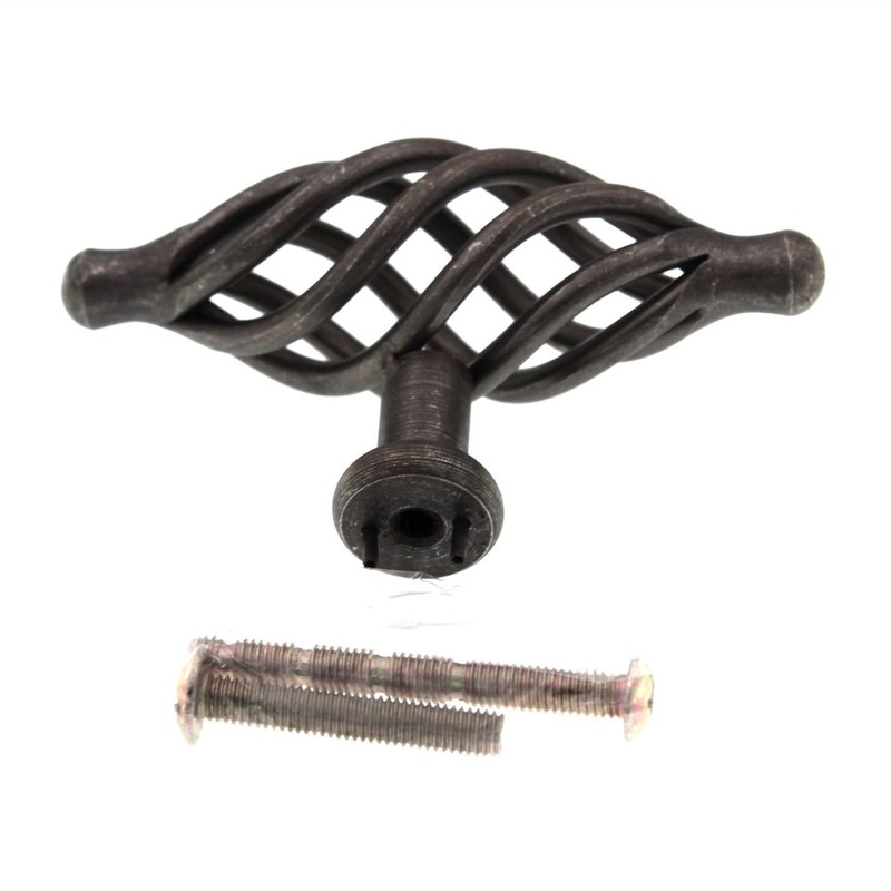 Top Knobs Normandy Birdcage Twist 3 1/4 Cabinet T Knob Pewter M625