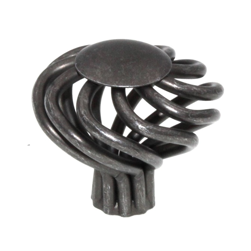 Top Knobs Normandy Flower Twist 1 1/2 Birdcage Cabinet Knob Pewter M616