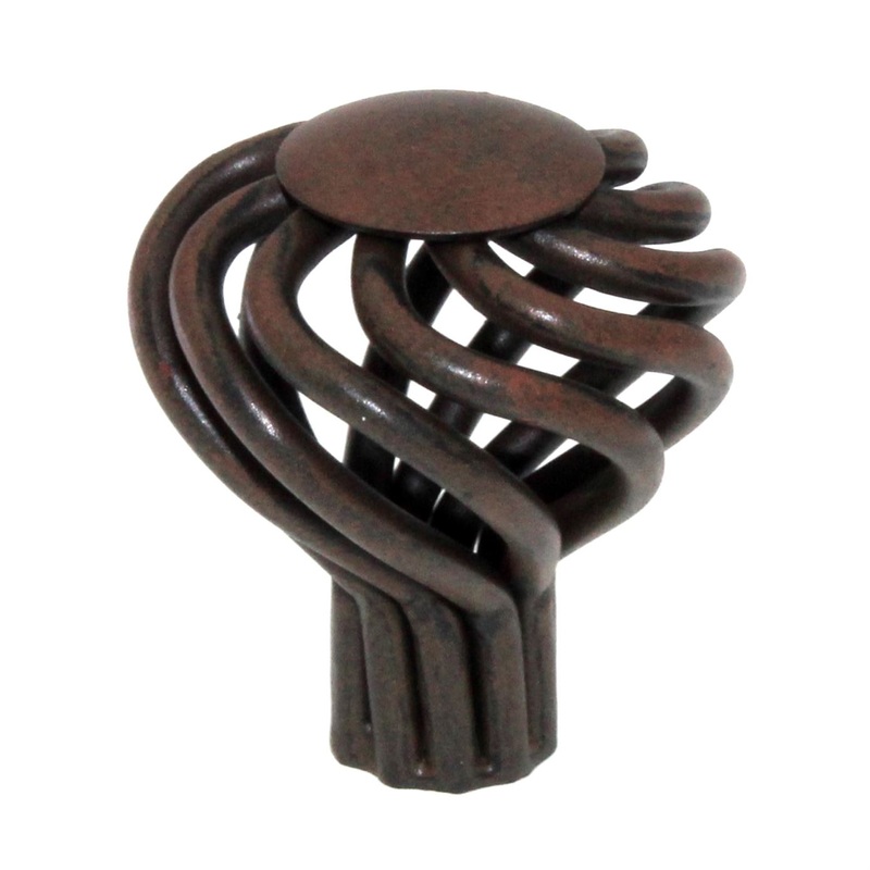 Top Knobs Normandy Flower Twist 1 1/4 Birdcage Cabinet Knob Patina Rouge M612