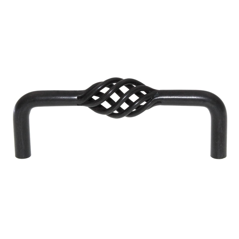Top Knobs Normandy Twisted Wire Birdcage 3 3/4 (96mm) Ctr Patina Black M653
