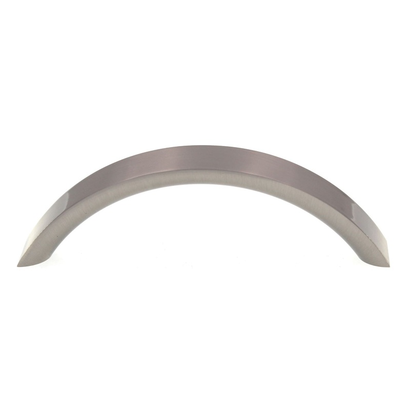Top Knobs Nouveau Crescent Arch Pull 3 3/4 (96mm) Ctr Brushed Satin Nickel M394