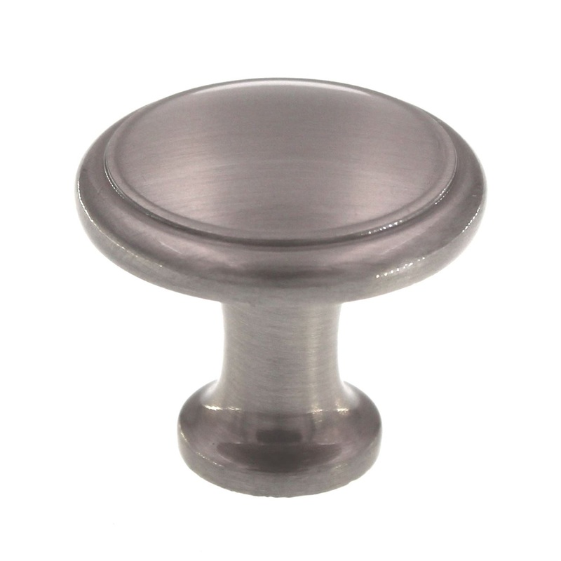 Top Knobs Nouveau Ringed 1 1/8 Round Cabinet Knob Brushed Satin Nickel M376