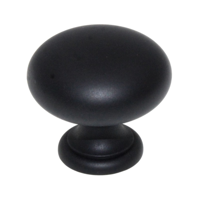 Top Knobs Somerset Mushroom 1 1/4 Round Cabinet Knob Flat Black M285