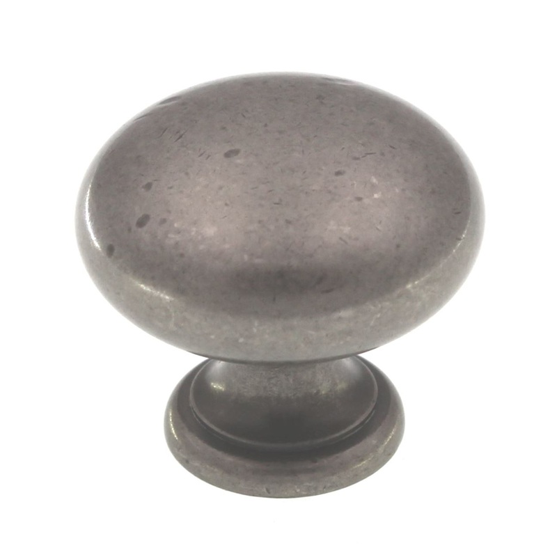 Top Knobs Somerset Mushroom 1 1/4 Round Cabinet Knob Pewter Antique M286