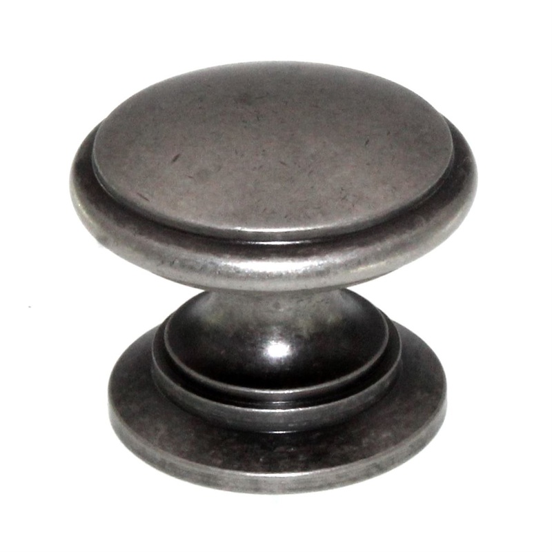 Top Knobs Somerset Ray 1 1/4 Round Cabinet Knob Pewter Antique M354