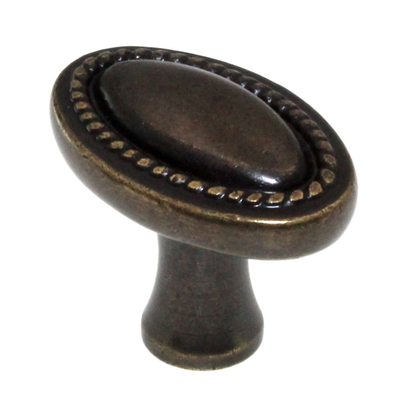 Top Knobs Somerset Rope 1 1/4 Oval Rope Cabinet Knob German Bronze M402