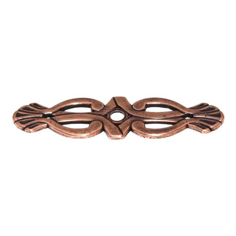 Top Knobs Tuscany Newton 3 3/16 Long Knob Backplate Old English Copper M222