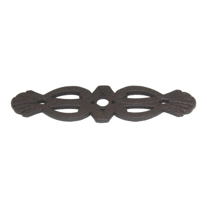 Top Knobs Tuscany Newton 3 3/16 Long Knob Backplate Rust M179